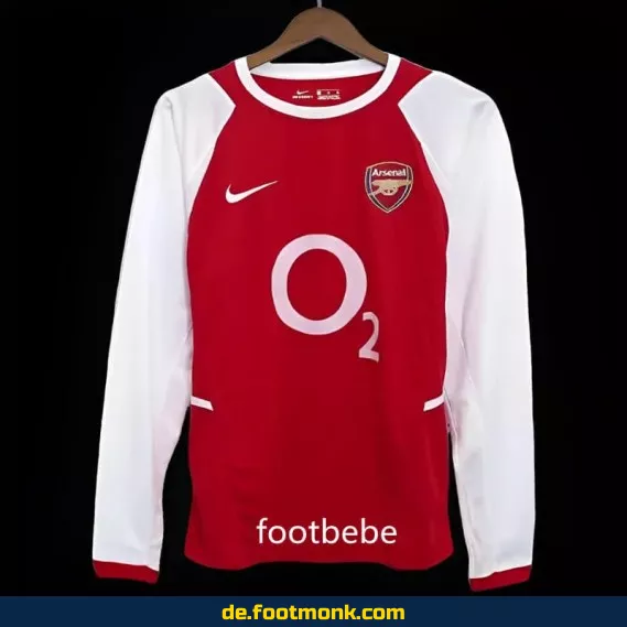 Arsenal Vintage Heimtrikot 2002-2004 Langarm – Authentisches Retro-Fußballtrikot für Herren | Fussballtrikots günstig kaufen