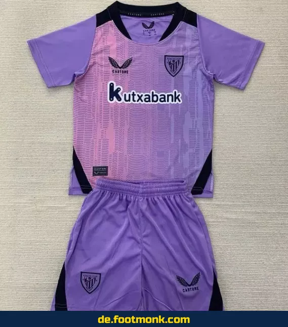 Authentisches Athletic Bilbao Kinder Fußballtrikot 2024/2025 – Violet, günstig online kaufen | Personalisierbar mit Nummer & Name | Fussballtrikots für Jungen & Mädchen