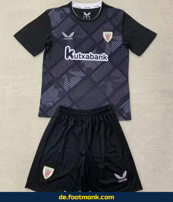 **Athletic Bilbao Kinder Torwarttrikot 2024/2025 – Schwarzes Fußballtrikot für Kinder | Günstige Vereinstrikots online kaufen**