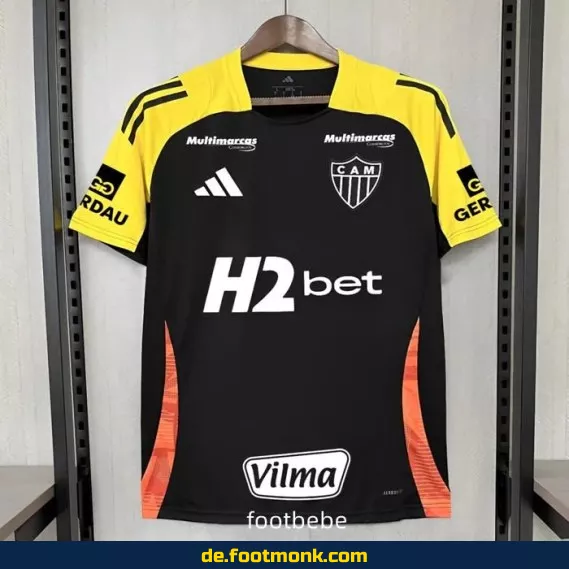 Atletico Mineiro Trainings-Trikot 2025/2026 schwarz mit Sponsoring – Fußballtrikot Herren/Damen/Kinder | Günstige Vereinstrikots | Nike/Adidas