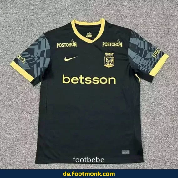 Atletico Nacional Auswärtstrikot 2025/2026 – Herren Fußballtrikot Schwarz | Günstige Vereinstrikots | Authentisches Nike/Adidas Trikot
