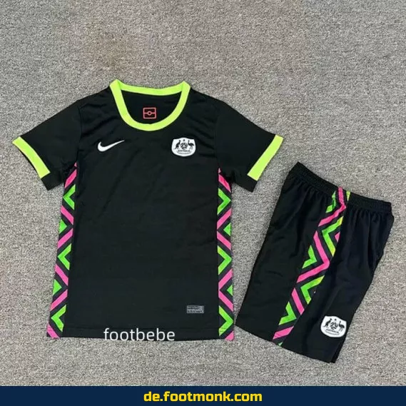 Australien Auswärtstrikot Kinder 2025/2026 – Fußballtrikot schwarz | Günstige Kinder-Fußballtrikots online kaufen | Nike/Adidas Vereinstrikots