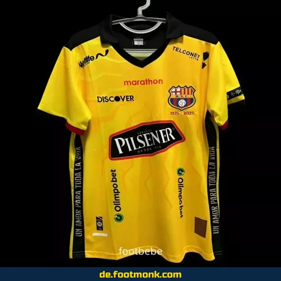 FC Barcelona 1925-2025 100 Jahre Jubiläumstrikot Gelb – Retro Fußballtrikot Herren/Damen/Kinder – Authentisches Vereinstrikot – Vintage Design