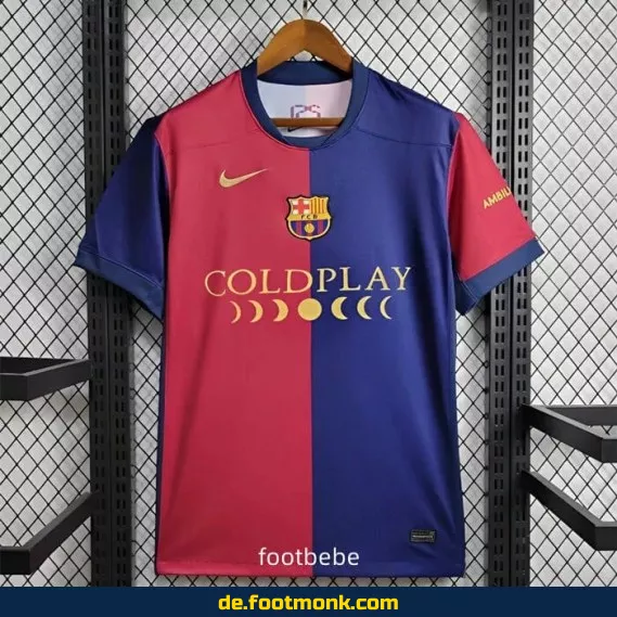 FC Barcelona Heimtrikot 2024/2025 – Offizielles Coldplay Edition Fußballtrikot für Herren, Damen & Kinder – Authentisches Nike/Adidas Vereinstrikot – Personalisierbar mit Name & Nummer