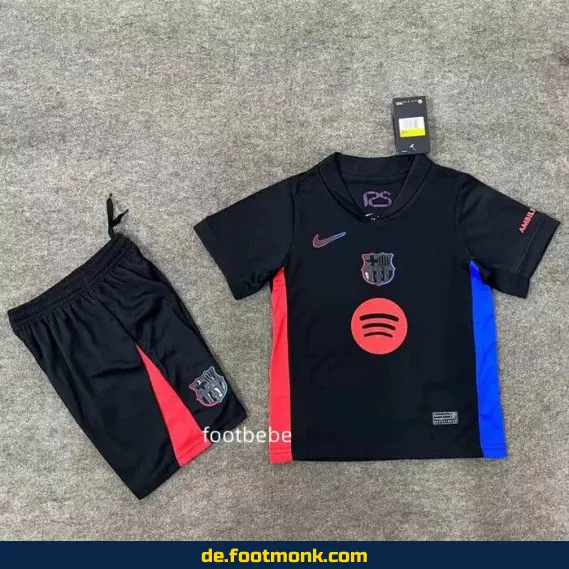 FC Barcelona Auswärtstrikot Kinder 2024/2025 – Schwarz | Günstige Fußballtrikots online kaufen | Nike/Adidas Vereinstrikots