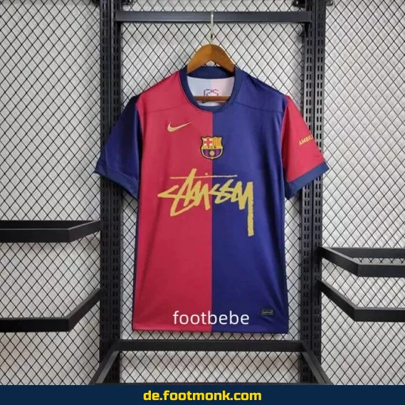 FC Barcelona Heimtrikot 2024/2025 von Stussy – Fußballtrikot Herren/Damen/Kinder | Günstige & Authentische Vereinstrikots | Nike/Adidas | Personalisierbar mit Nummer & Name