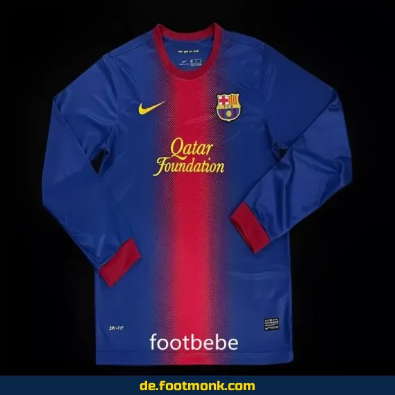 FC Barcelona Vintage Trikot 2012/2013 Heim Herren Langarm – Authentisches Retro Fußballtrikot