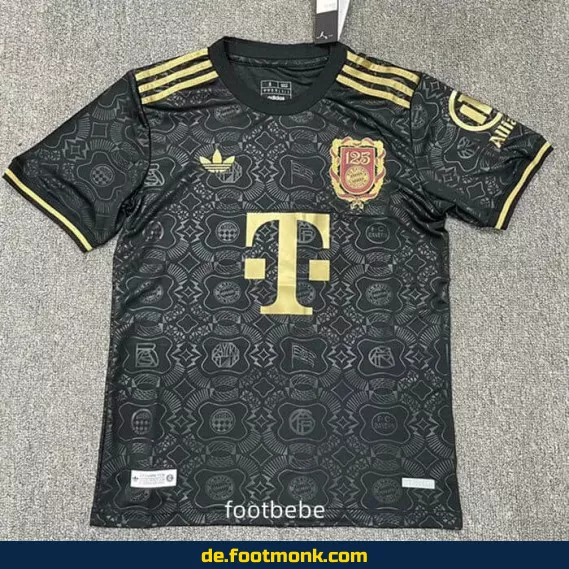 FC Bayern München Trikot 2025 125 Jahre – Authentisches Schwarz Herren/Damen/Kinder – Fußballtrikot Nike/Adidas – Personalisierbar mit Nummer & Name – Günstig online kaufen