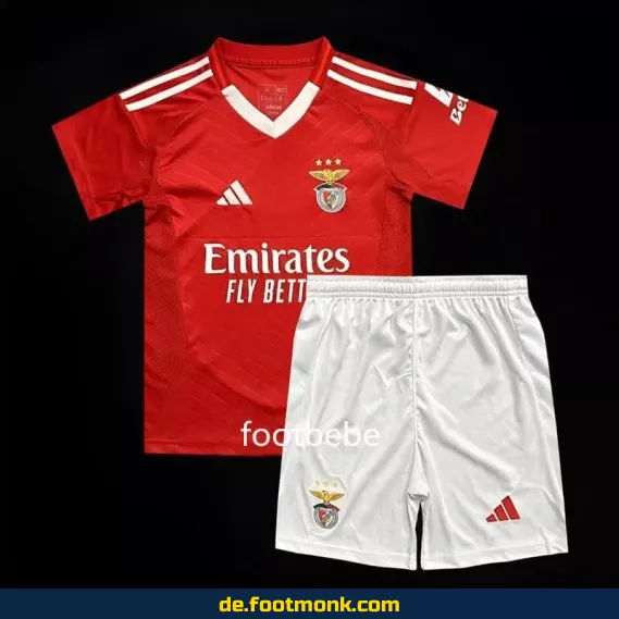 Benfica Heimtrikot Kinder 2024/2025 Rot – Günstige Fußballtrikots online kaufen | Authentisches Vereinstrikot für Kinder