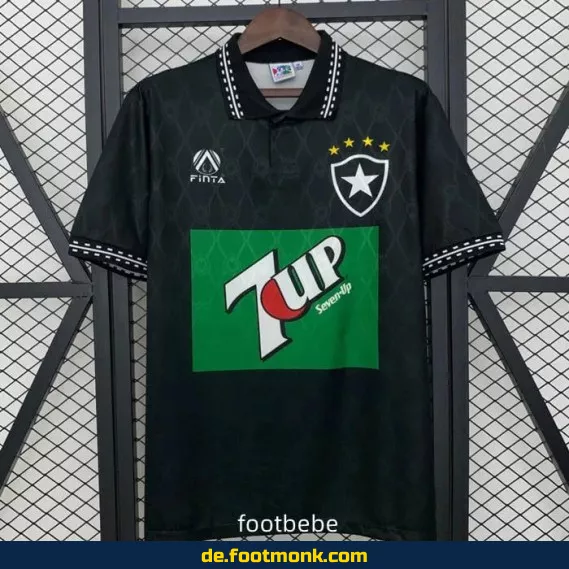 Botafogo Vintage Trikot 1995 - Retro Fußballtrikot in Schwarz - Authentisches Vereinstrikot