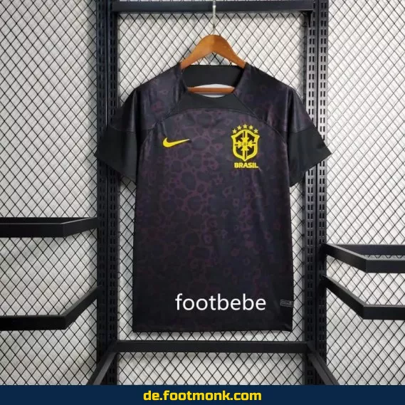 Brasilien Torwart-Trikot 2023/2024 schwarz – Authentisches Fußballtrikot für Herren – Nike/Adidas Torwarttrikot – Fussballtrikots günstig online kaufen