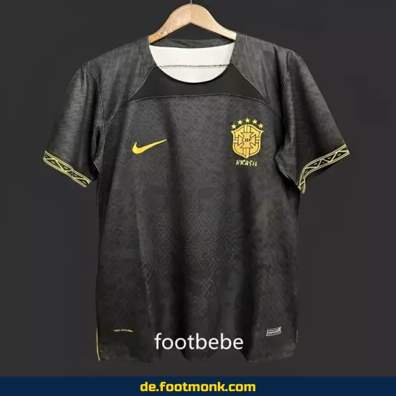 Brasilien Trainings-Trikot 2023/2024 schwarz – Fußballtrikot Herren/Damen/Kinder – Authentisches Nike/Adidas Trikot – Günstig online kaufen