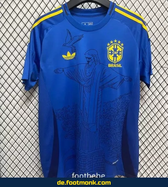 Retro Brasil Fußballtrikot 2024/2025 – Blaues Vintage Design | Herren, Damen & Kinder | Authentisches Nike/Adidas Trikot | Günstig online kaufen
