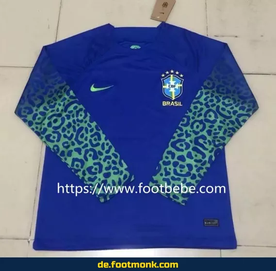 Brasilien WM 2022 Langarm-Trikot – Authentisches Fußballtrikot Herren/Damen (Nike/Adidas) – Fussballtrikots günstig online kaufen