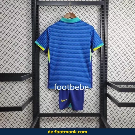 Brasilien Kindertrikot 2024 Blau – Sonderedition