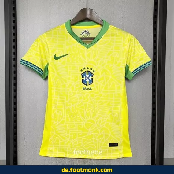 Brasilien Heimtrikot 2024/2025 Damen Gelb – Günstige Fußballtrikots online kaufen | Authentisches Damen-Fußballtrikot