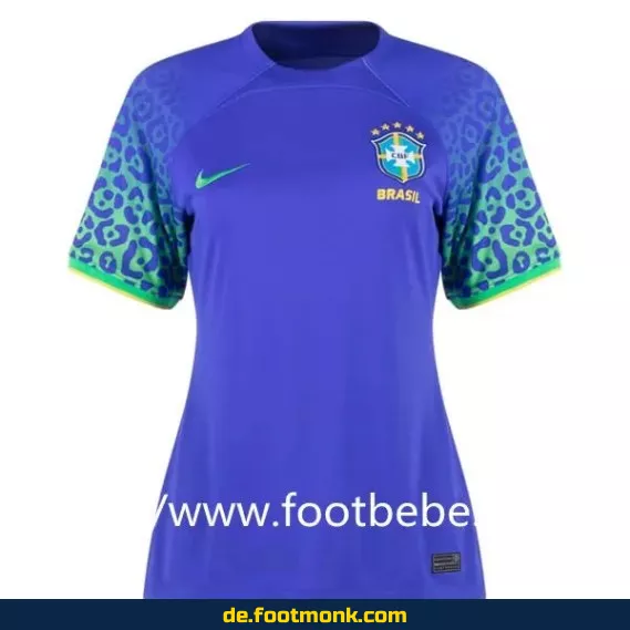 Brasilien Frauen Fußballtrikot WM 2022 Auswärts – Authentisches Damen Trikot