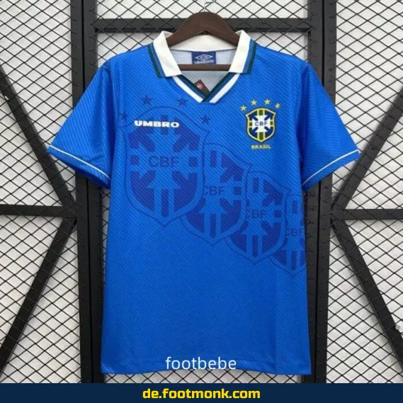 Retro Brasilien Fußballtrikot 1994 Auswärts – Vintage Herren Damen Kinder