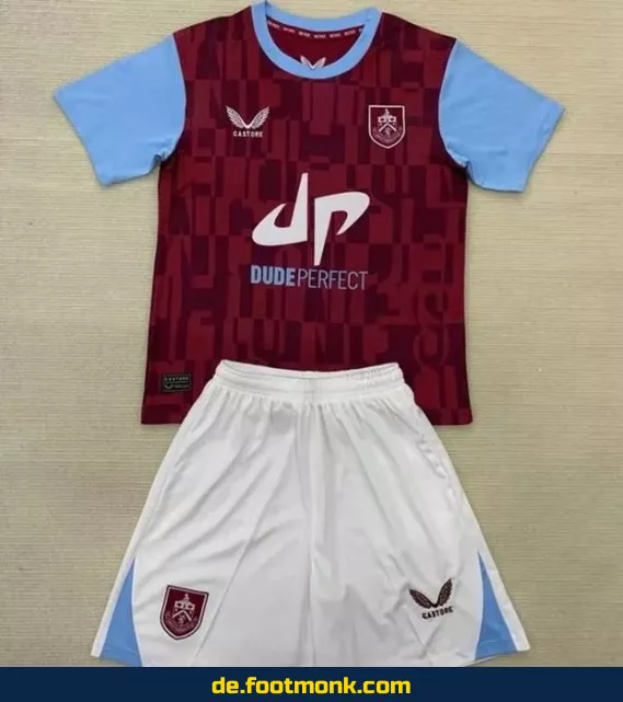 Burnley Heimtrikot Kinder 2024/2025 – Fußballtrikots günstig online kaufen | Authentisches Vereinstrikot für Kinder | Personalisierbar mit Name & Nummer
