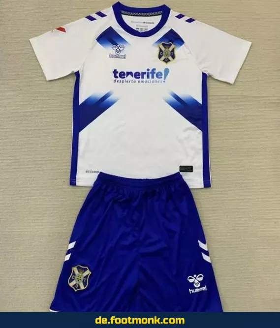 CD Tenerife Kinder Heimtrikot 2024/2025 – Weiß | Günstige Fußballtrikots für Kinder | Authentische Vereinstrikots