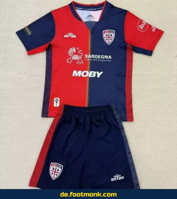 Original Cagliari Calcio Heimtrikot Kinder 2025/2026 – Günstige Fußballtrikots online kaufen | Personalisierbar