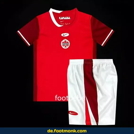 Kanada Heimtrikot Kinder 2024/2025 – Rot | Günstige Fußballtrikots online kaufen | Authentische Fussballtrikots für Damen & Herren
