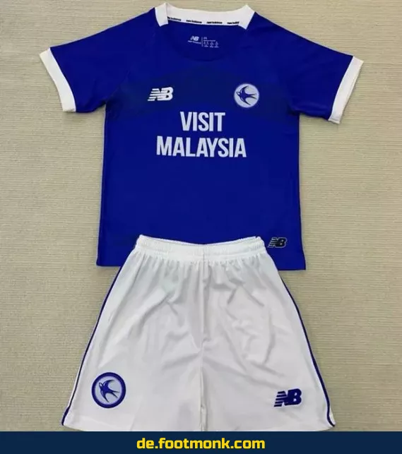 Cardiff City Heimtrikot Kinder 2024/2025 – Blaues Fußballtrikot für Jungen & Mädchen | Günstige Vereinstrikots online kaufen