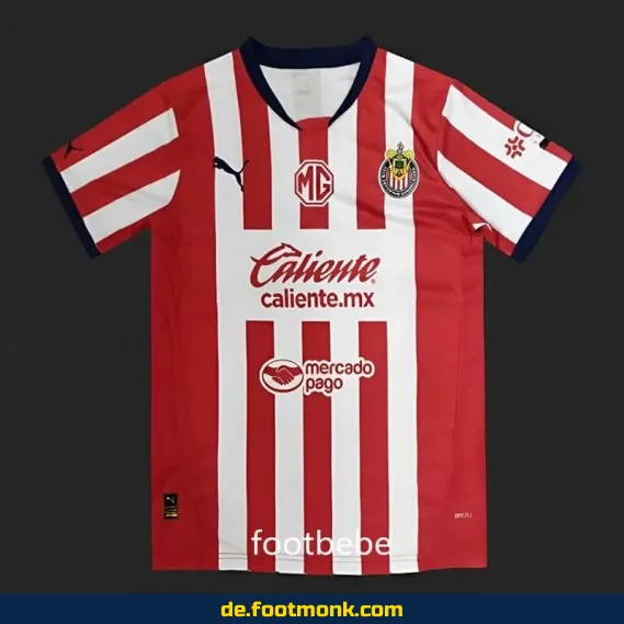 Chivas Guadalajara Heimtrikot 2024/2025 – Offizielles Fußballtrikot Herren/Damen/Kinder | Günstige Vereinstrikots | Nike/Adidas | Personalisierbar mit Nummer & Name