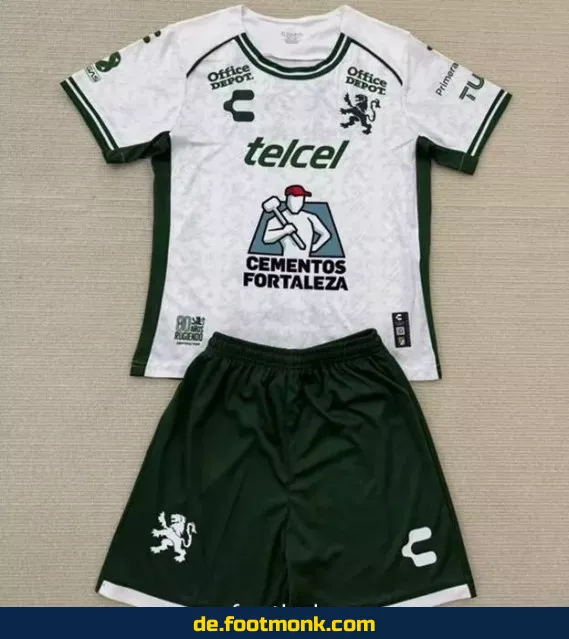 Club León F.C. Kinder Fußballtrikot 2025 – Weiß | Günstige Fussballtrikots | Authentisches Vereinstrikot