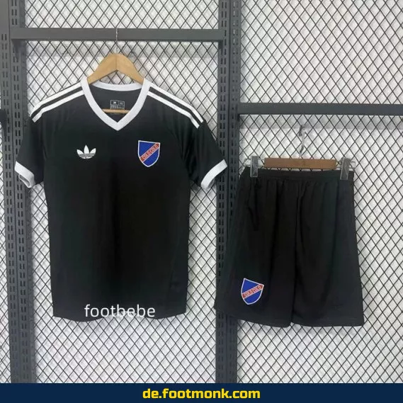 Colo-Colo Retro Kinder Fußballtrikot 2025/2026 - Schwarz | Günstige Fussballtrikots für Kinder | Authentische Vereinstrikots