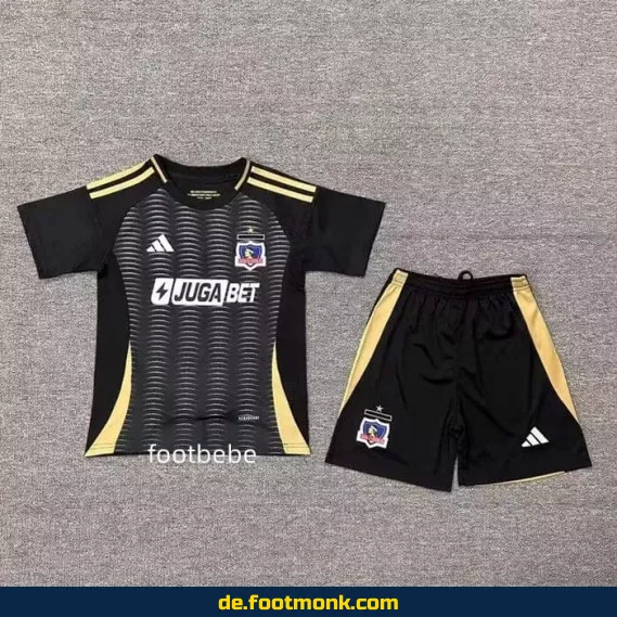 Colo-Colo Kinder Fußballtrikot 2025/2026 Auswärts Schwarz – Günstige Vereinstrikots Online Kaufen