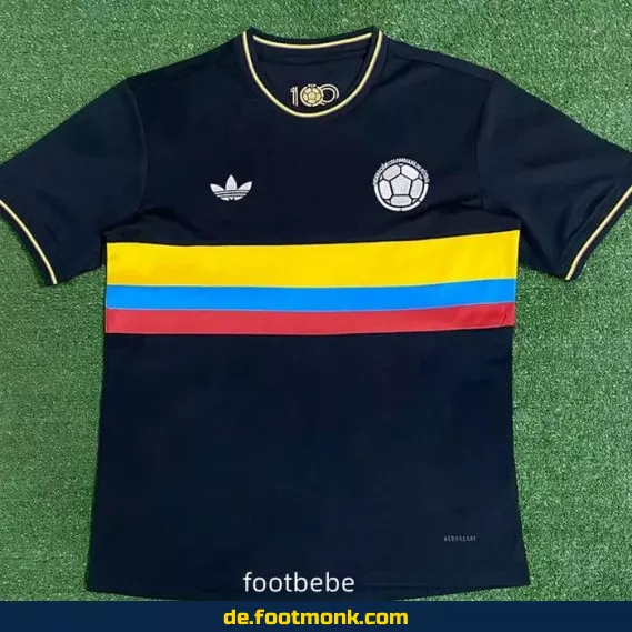 Colombia 2024/2025 100 Jahre schwarz Fußballtrikot – Herren/Damen/Kinder – Authentisches Vereinstrikot – Günstig online kaufen