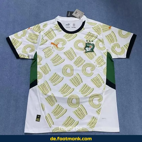 Elfenbeinküste Trikot 2024/2025 Weiß – Limitierte Sonderedition | Fußballtrikot Herren/Damen/Kinder | Authentisches Vereinstrikot