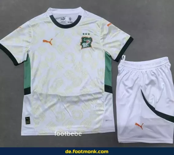 Kinder Fußballtrikot Elfenbeinküste 2025 Weiß – Günstig online kaufen | Authentisches WM-Trikot