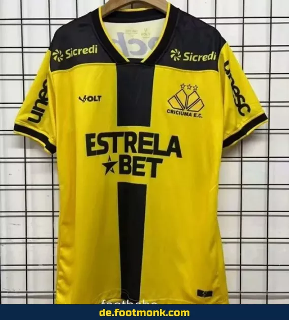 CRICIÚMA Trikot 2025/2026 – Gelbes Fußballtrikot (Herren/Damen/Kinder) – Authentisches Vereinstrikot | Günstig online kaufen | Nike/Adidas | Personalisierbar mit Nummer & Name