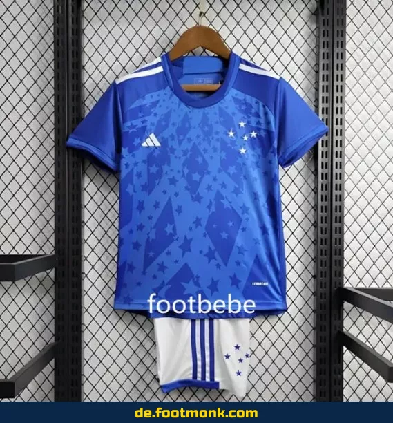 CRUZEIRO Kinder Fußballtrikot 2024/2025 Heim – Blaues Vereinstrikot für Jungen & Mädchen