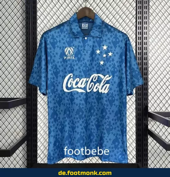 Retro Fußballtrikot Cruzeiro Vintage 1993/1994 Heim – Authentisches Vintage-Trikot für Herren, Damen & Kinder | Blaues Vereinstrikot | Günstige Fussballtrikots online kaufen