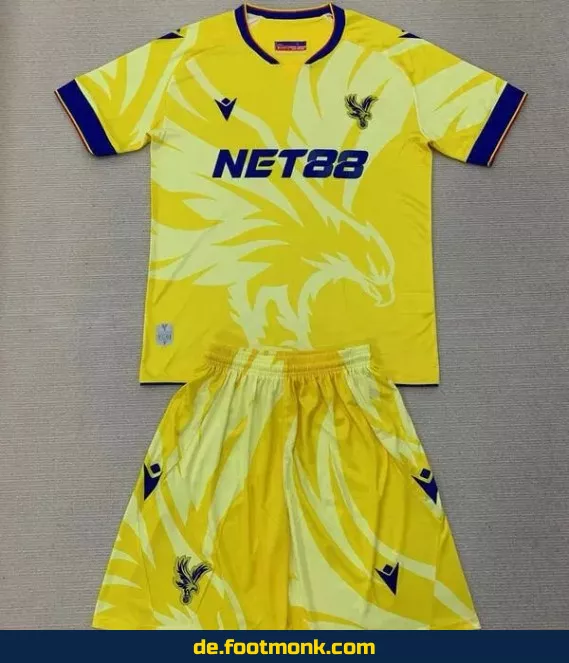 Fußballtrikot Crystal Palace Kinder 2024/2025 Auswärts gelb – Günstige Kinder Fußballtrikots online kaufen | Authentisches Vereinstrikot