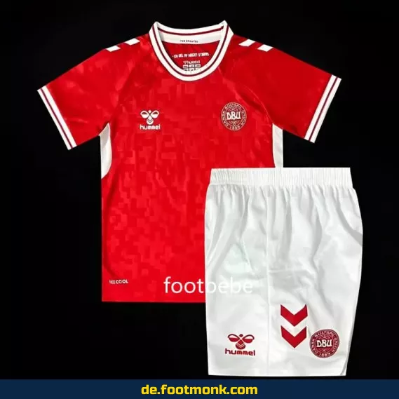 Kinder Fußballtrikot Dänemark 2024 Heim rot – Günstige Fussballtrikots online kaufen