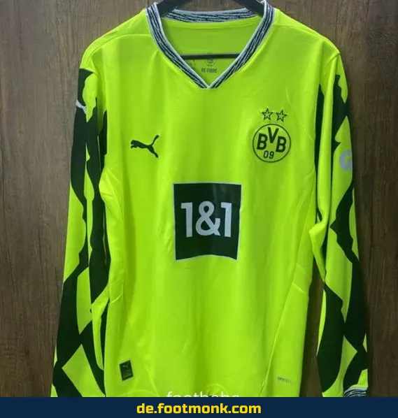 Borussia Dortmund Trikot 2025/2026 – Fluo Grün Langarm – Herren Fußballtrikot – Authentisches Vereinstrikot – Fußballtrikots günstig online kaufen