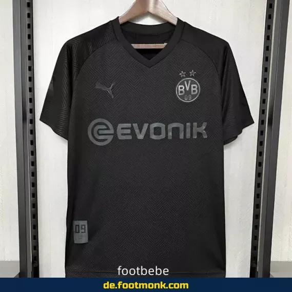 BVB Vintage Trikot 2019/2020 Schwarz – Retro Fußballtrikot Herren/Damen/Kinder – Authentisches Borussia Dortmund Trikot – Günstige Fussballtrikots