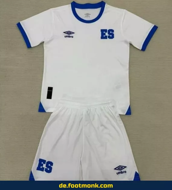 El Salvador Kinder Fußballtrikot 2025/2026 Auswärts weiß – Günstige Fussballtrikots online kaufen