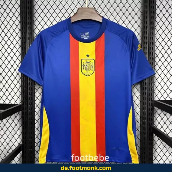 Spanien Heimtrikot 2024/2025 Pre-Match blau rot gelb – Fußballtrikot Herren/Damen/Kinder | Günstige Fussballtrikots | Authentische Vereinstrikots | Nike/Adidas | Personalisierbar