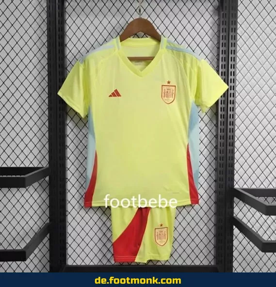 Kinder Spanien Auswärtstrikot Euro 2024 Gelb – Günstige Fußballtrikots Online Kaufen
