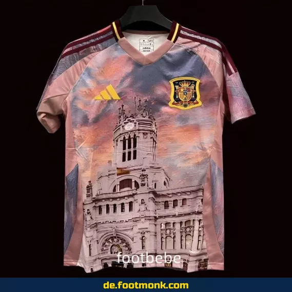 Spanien Heimtrikot EM 2024 – Plaza Cibeles Design | Fußballtrikot Herren/Damen/Kinder | Günstige Fussballtrikots Online Kaufen