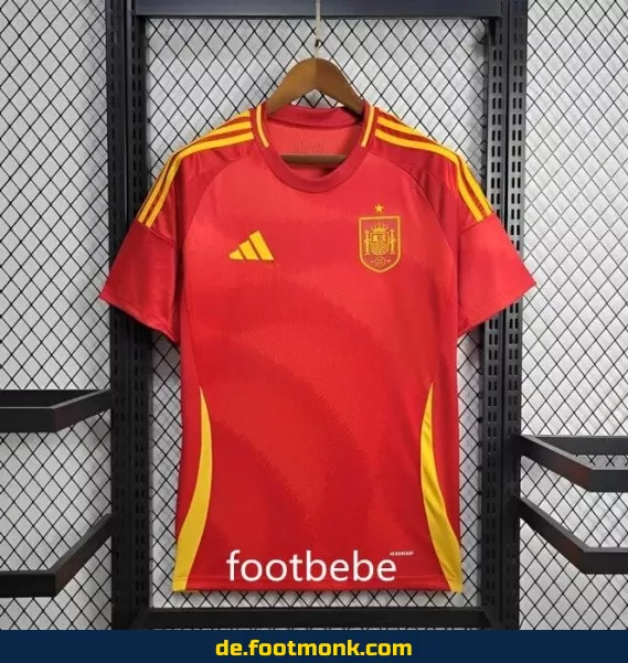Spanien Heimtrikot EM 2024 Rot – Offizielles Fußballtrikot Herren/Damen/Kinder | Nike/Adidas | Günstig Online Kaufen