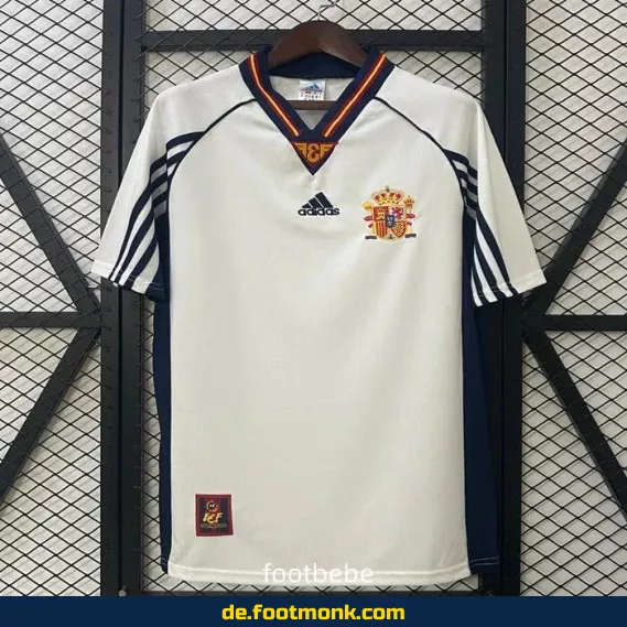 Vintage Spanien Auswärtstrikot 1998 – Retro Fußballtrikot Herren/Damen
