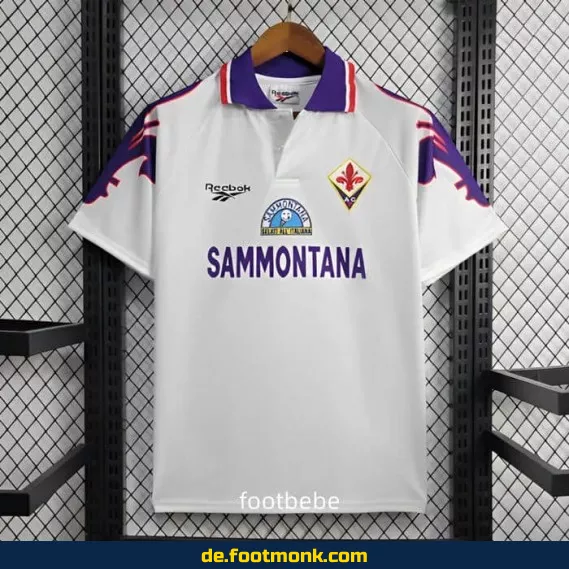 Vintage Fiorentina Auswärtstrikot 1995/96 – Weißes Retro Fußballtrikot – Authentisches Vereinstrikot