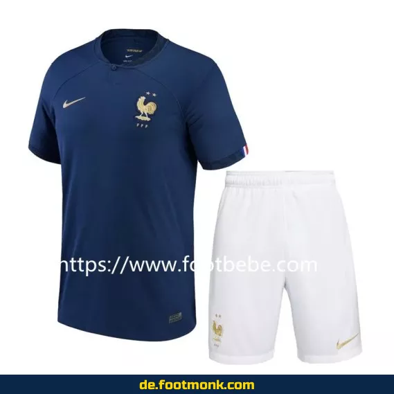 Frankreich Heimtrikot Kinder WM 2022 – Günstige Fußballtrikots online kaufen