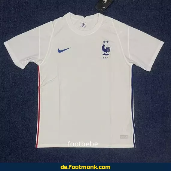 Frankreich Vintage Fußballtrikot 2020/2021 Auswärts weiß – Authentisches Retro-Trikot